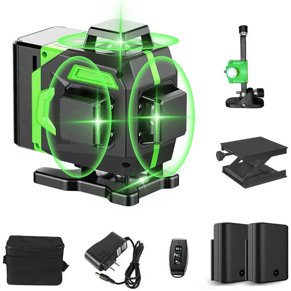 Nivel láser de 16 líneas 360 auto nivelante – recargable por USB