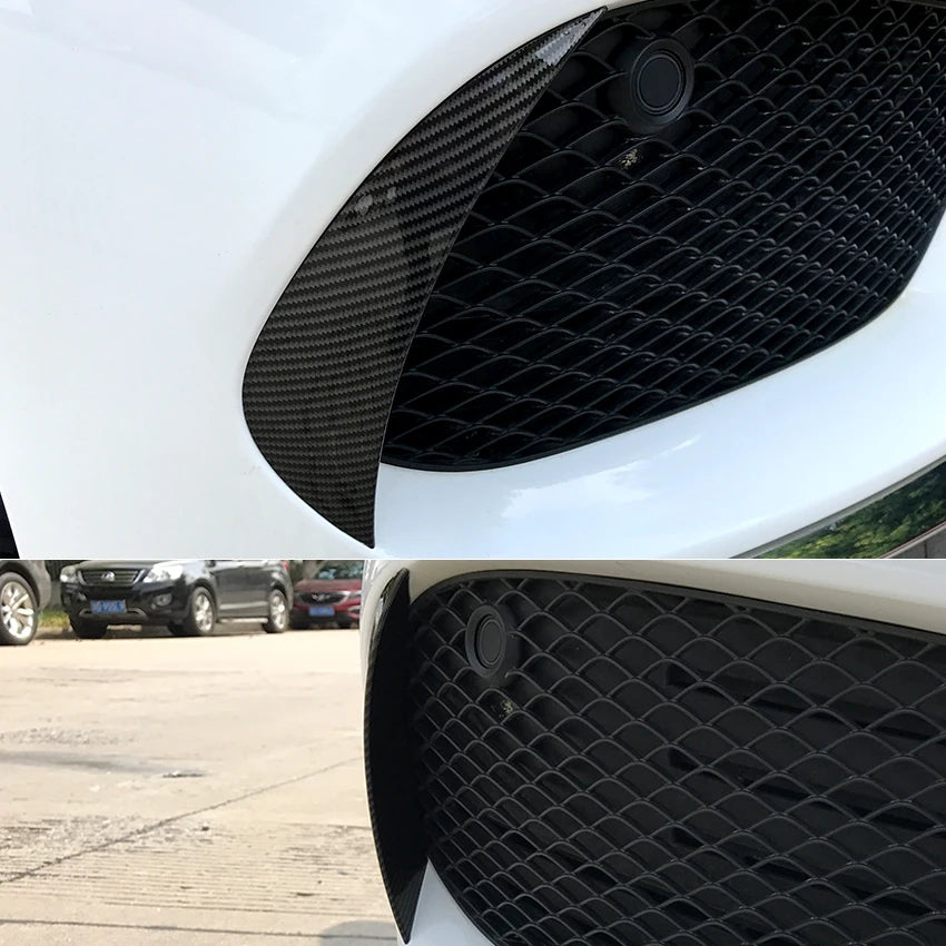 Wykończenie wlotu powietrza z przodu zderzaka do Mercedes-Benz W205 Klasy C AMG 2015-2018, wzór z włókna węglowego