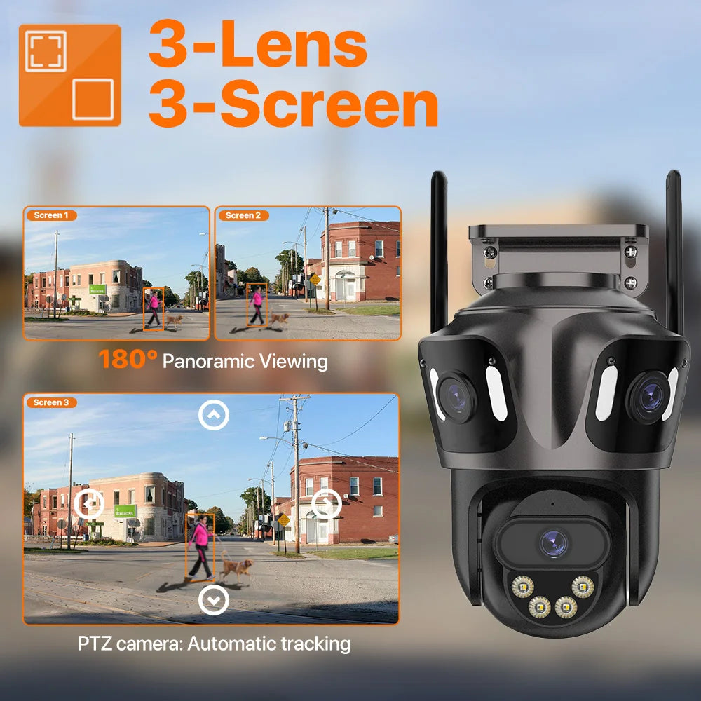 4K Dual Lens PTZ Outdoor WIFI IP Camera