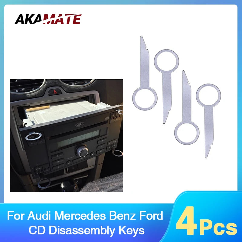 Car Stereo Radio Removal Tool Key 4Pcs Kit - Universal Fit