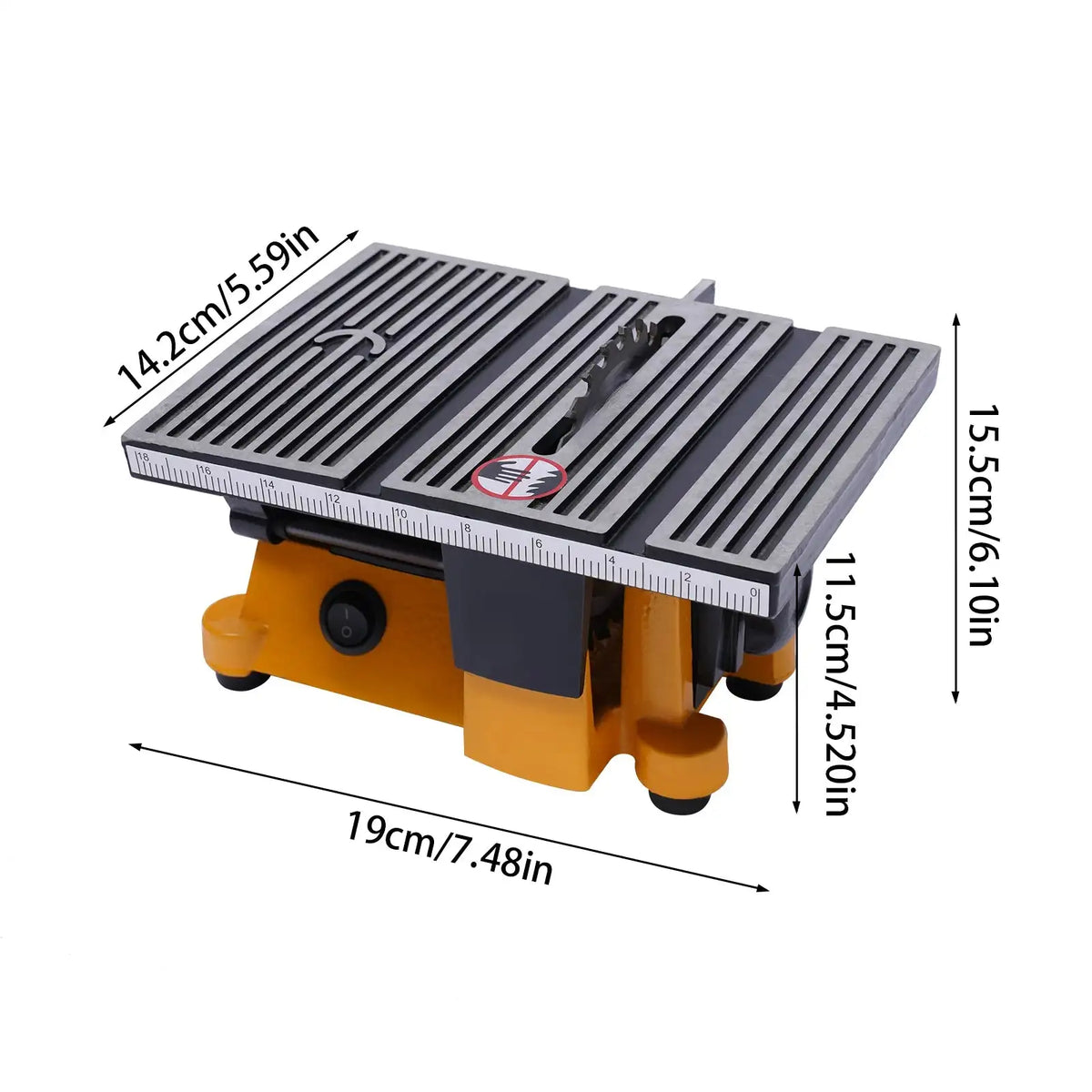 Table Saw With Adjustable Blades - Powerful 90W DC Motor