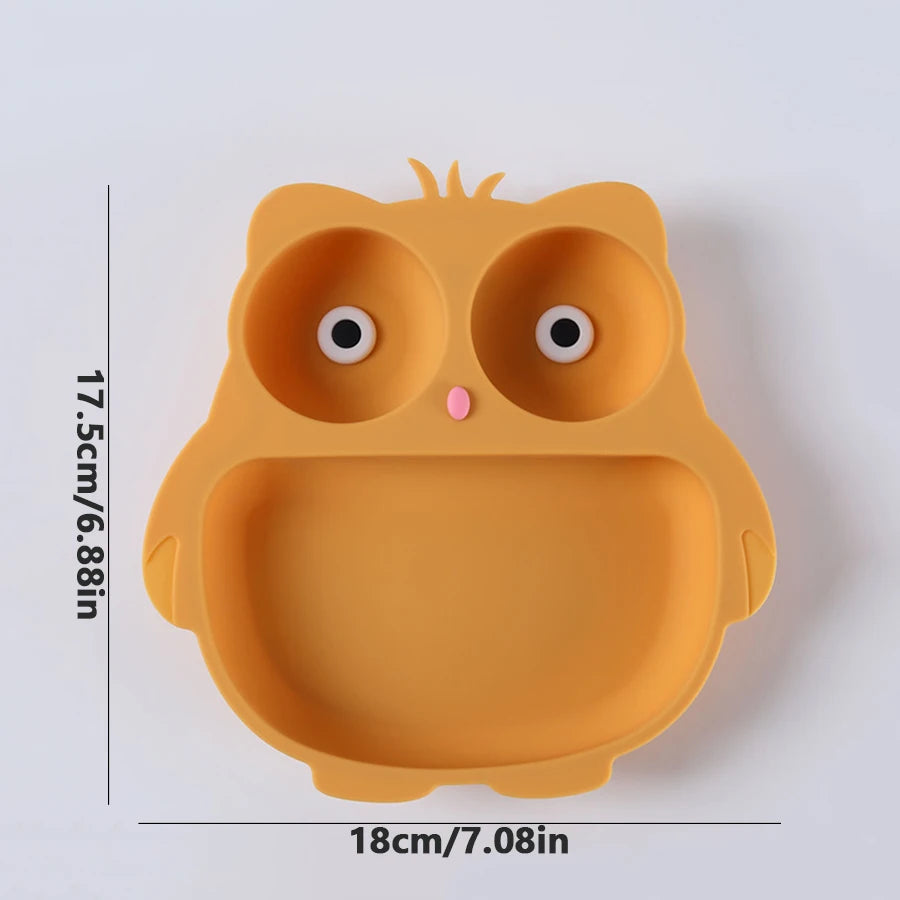 Cartoon Owl Suction Cup Bowl &ndash; Perfect for Baby Feeding Training