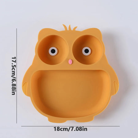 Cartoon Owl Suction Cup Bowl &ndash; Perfect for Baby Feeding Training