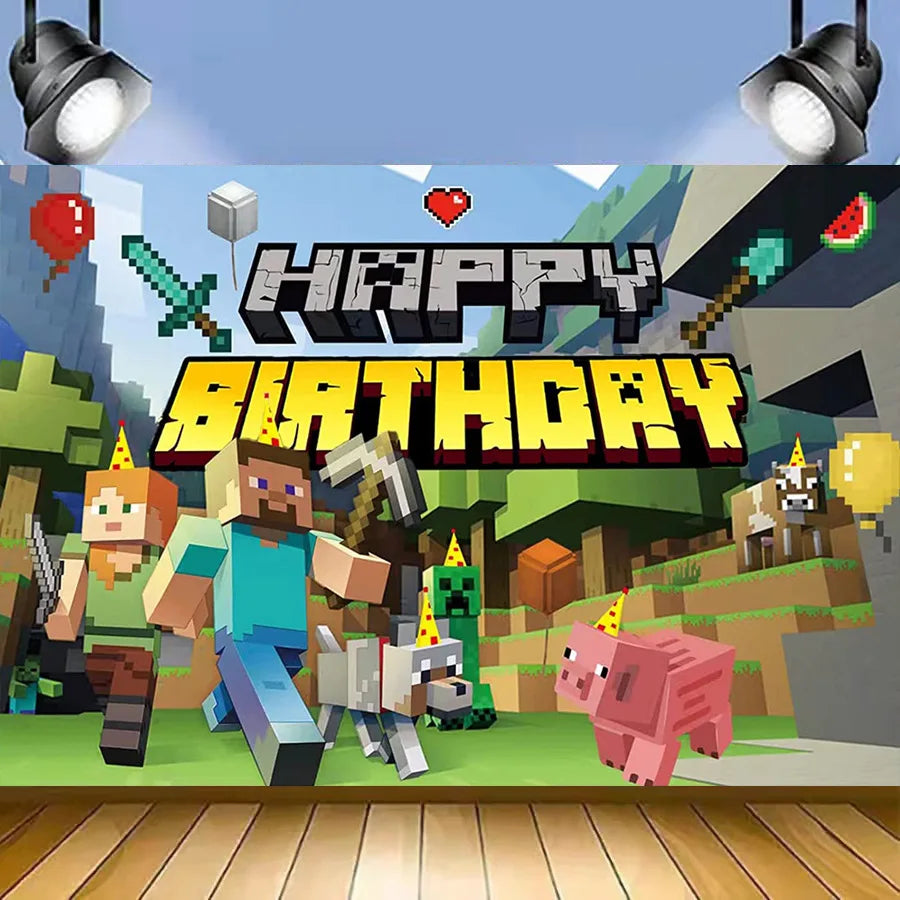 Birthday Party Supplies - Disposable Dinnerware &amp; Decorations Background cloth