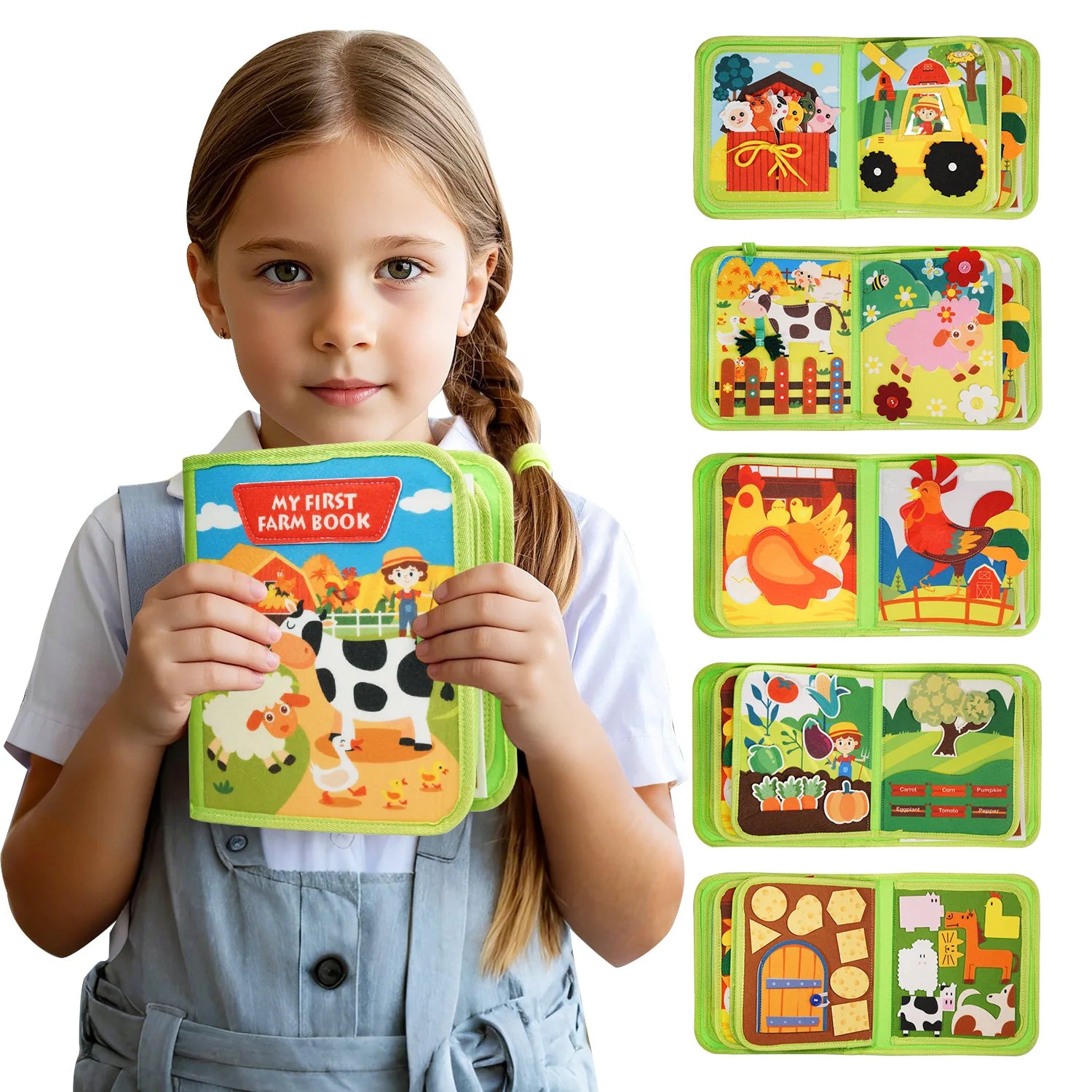 Children's 3D Farm Felt Storybook - Interactive Busy Board