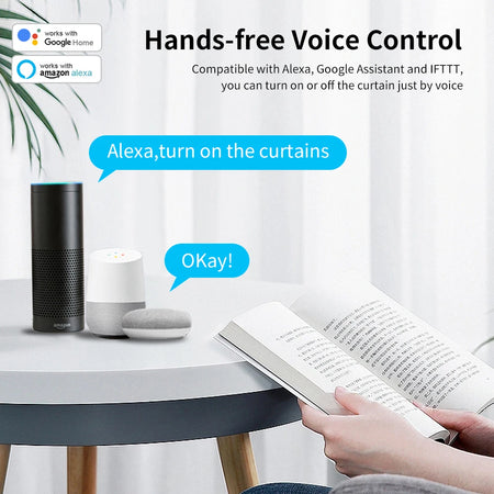 Tuya Smart WiFi/Zigbee Electric Curtain Motor with Voice Control