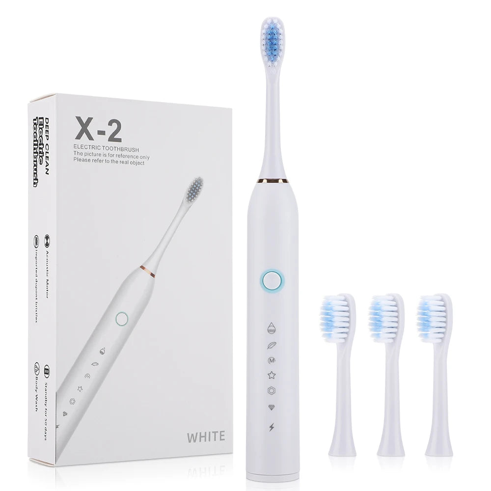 Hailicare Electric Toothbrush &ndash; Long Battery Life Whitening WHITE