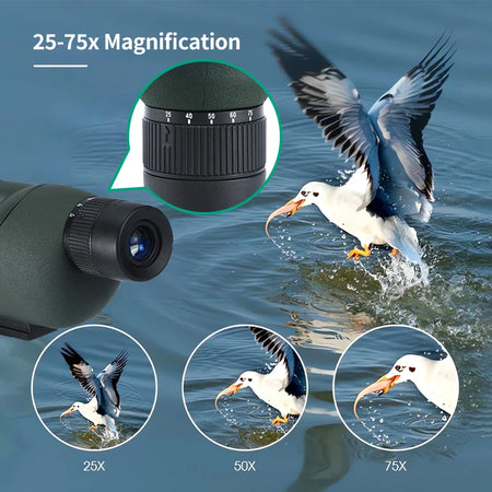 25-75x60 Zoom Monocular Spotting Scope &ndash; Bak4 Prism