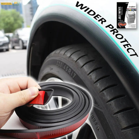 3Meter Rubber Car Fender Extension Wheel Eyebrow Flare Protector Running Boards Mud Flap Edge Sealing Strip Scratch Resistant by InterCyprus Trading Ltd