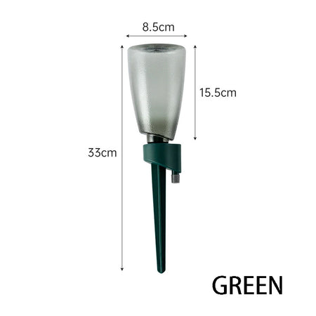 Automatic Flower Watering Device - Adjustable Speed Drip Irrigation for Gardens &amp; Succulents Green bottle