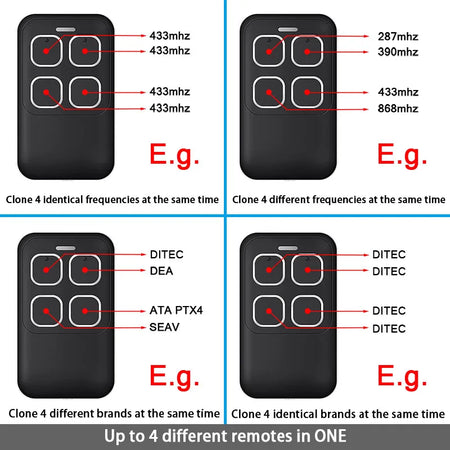 Universal Garage Door Remote Control Duplicator - 280MHz to 868MHz