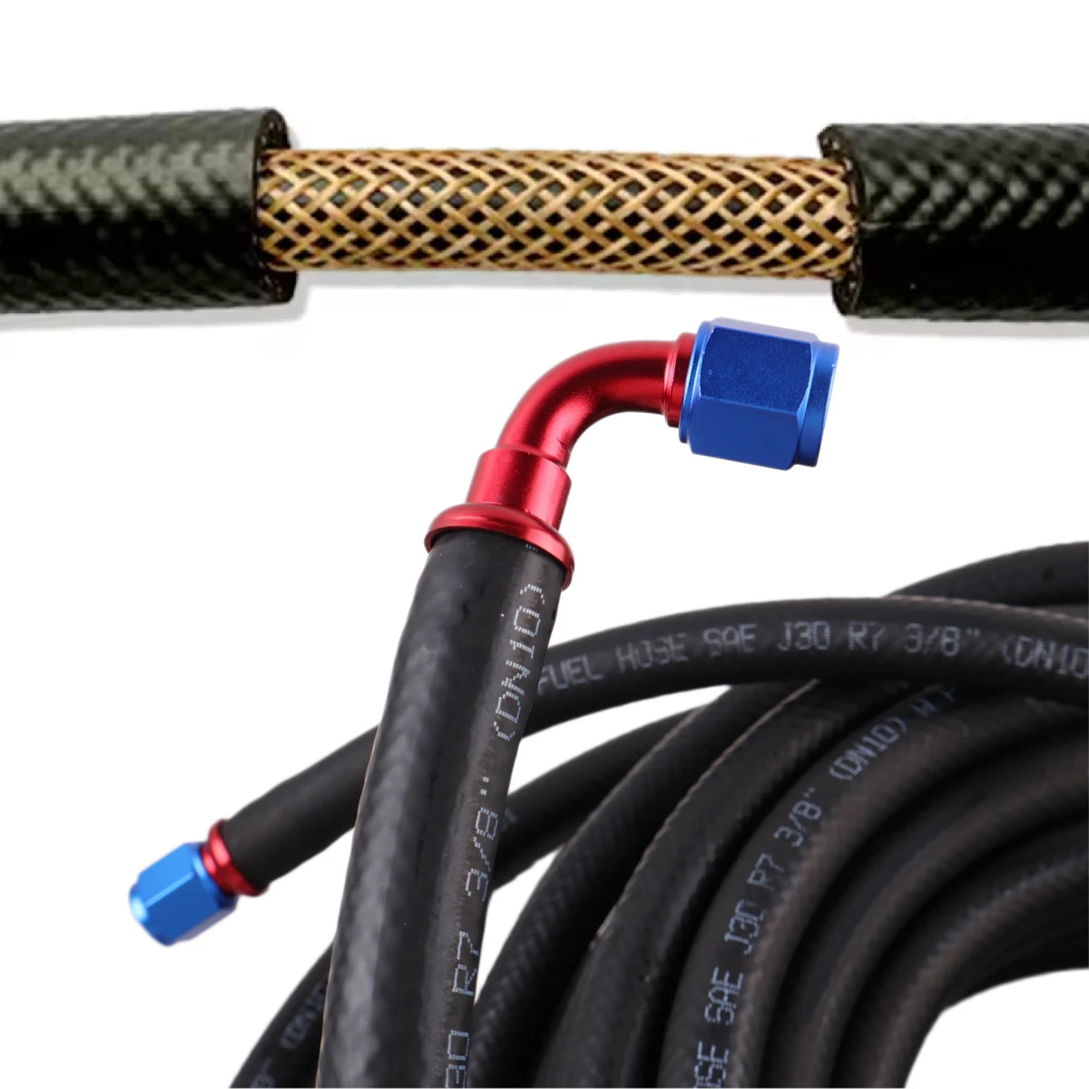 Nylon Braided Fuel Hose With PTFE Core For E85 And Diesel 6Mm To 19Mm by InterCyprus Trading Ltd