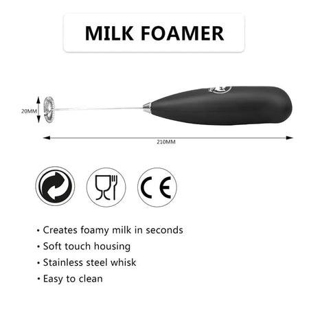 Electric Handheld Milk Frother Mini Foamer For Coffee