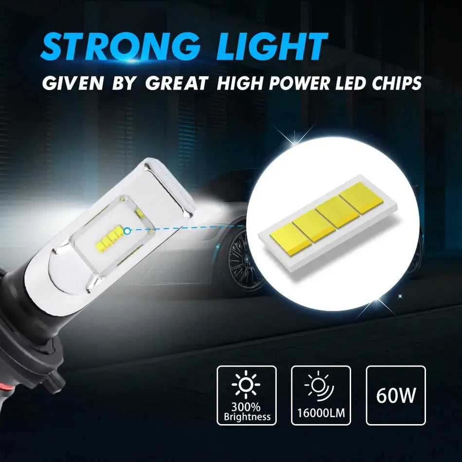 Bevinsee H7 LED Koplampen 6000K Universele Pasvorm 12V