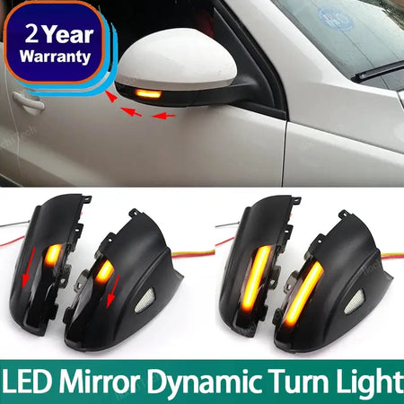 2x Dynamic Blinker LED Turn Signal Light Indicator Side Mirror Lamp For Volkswagen VW Tiguan 5N Sharan 7N Seat Alhambra 7N by InterCyprus Trading Ltd