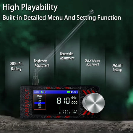 AMNVOLT V3 ATS MINI SI4732 DSP Radio with Superior Audio &amp; Build Quality