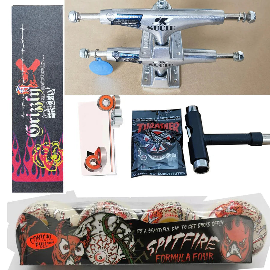 Spitfire Forged Thunder Trucks 5.25Inch &ndash; Chrome Bearings 53mm 99D 1