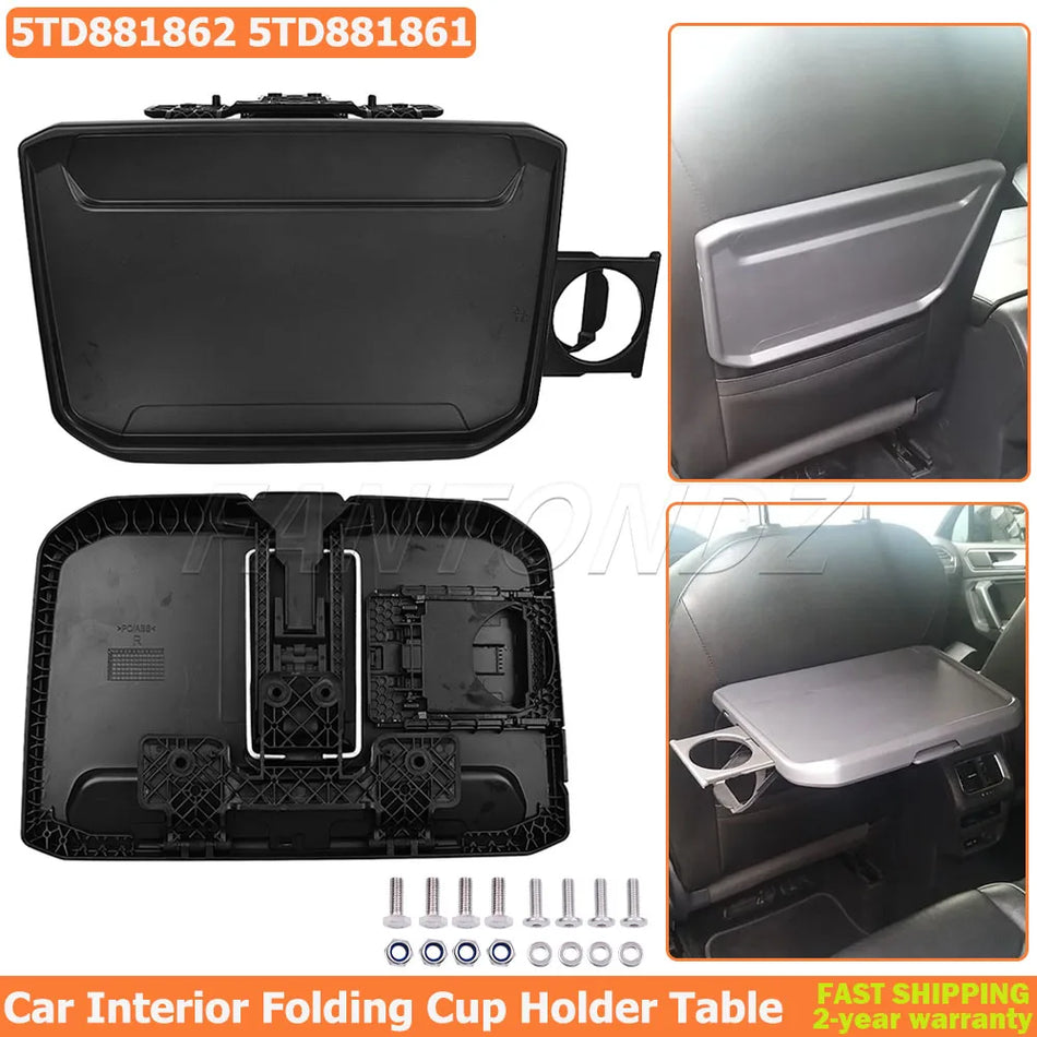 Mesa de soporte para vasos del asiento trasero para VW Tiguan MK2 Touran L Passat B8