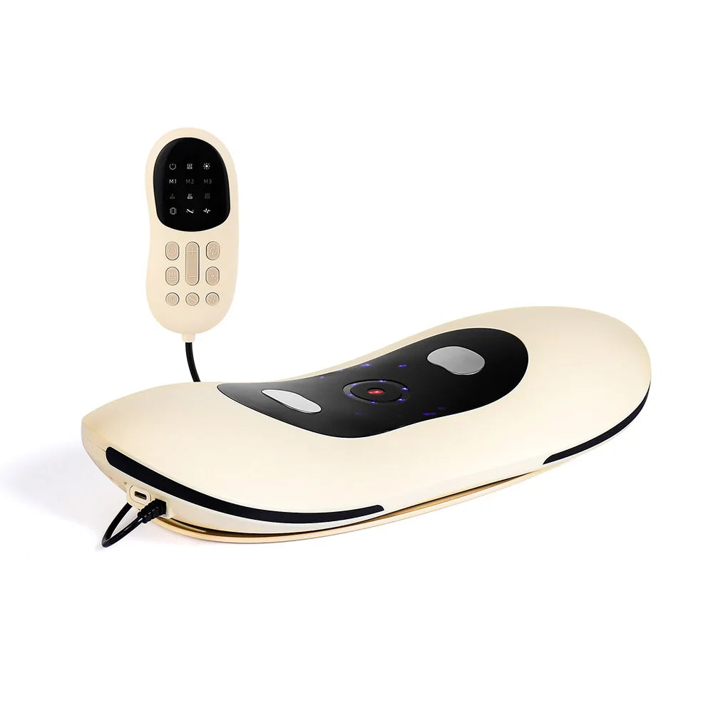 Electric Lumbar Traction Massager &ndash; Adjustable Vibration for Ultimate Back Support Yellow