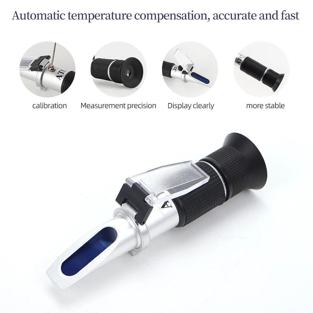 Handheld Sugar Refractometer 0 To 50 Brix &ndash; ATC Auto Temp