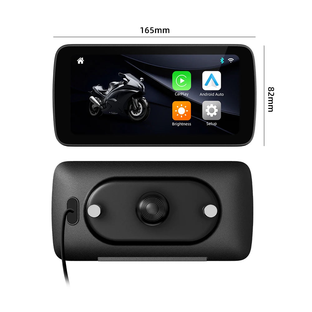 EKIY Wireless CarPlay Moto Android Auto &ndash; Portable 6.25 Inch Motorcycle GPS Navigation Display