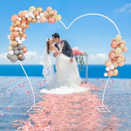Metal Wedding Arch Heart-Shaped Stand &ndash; Sturdy Carbon Steel