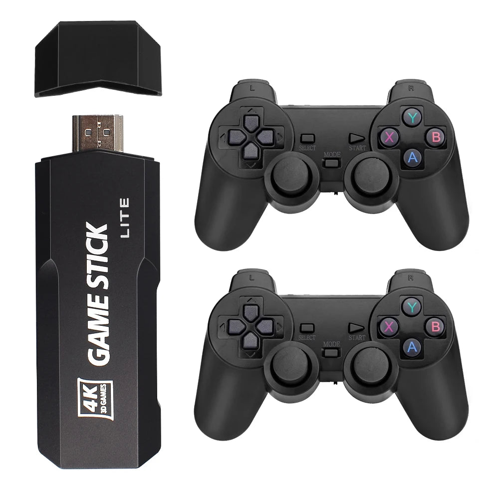 GD10 Game Stick 256G 4K HD Console with 58000 Games &amp; Dual Wireless Controllers