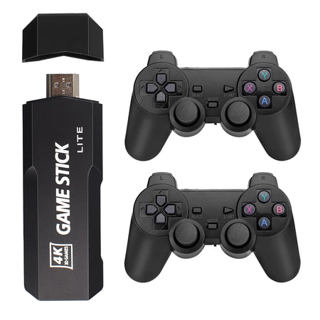 GD10 Game Stick 256G 4K HD Console with 58000 Games &amp; Dual Wireless Controllers
