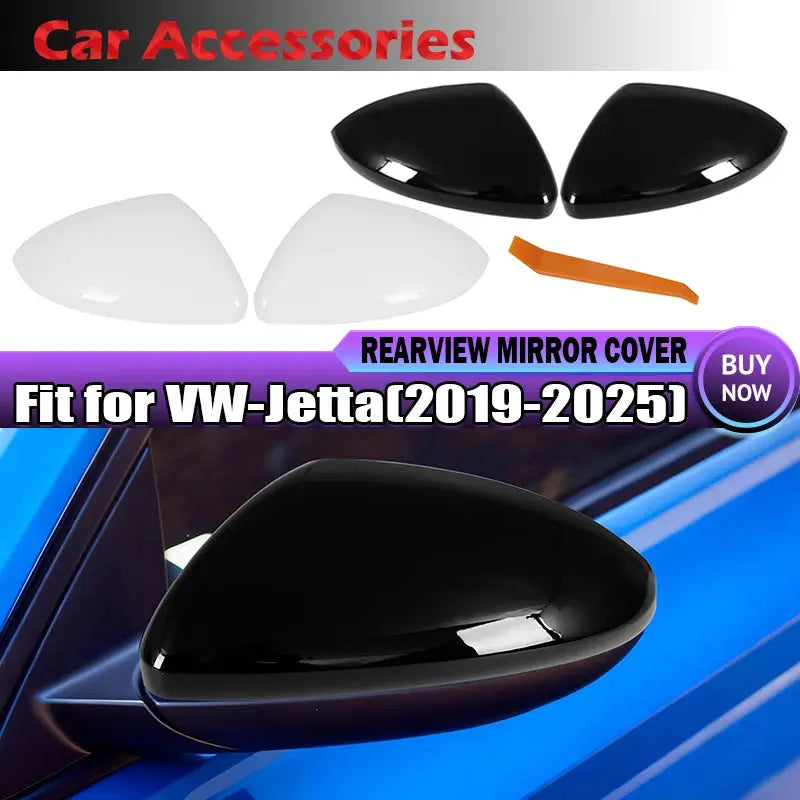 ABS Rear View Mirror Cover For Volkswagen Jetta S SE SEL 2019-2025 by InterCyprus Trading Ltd