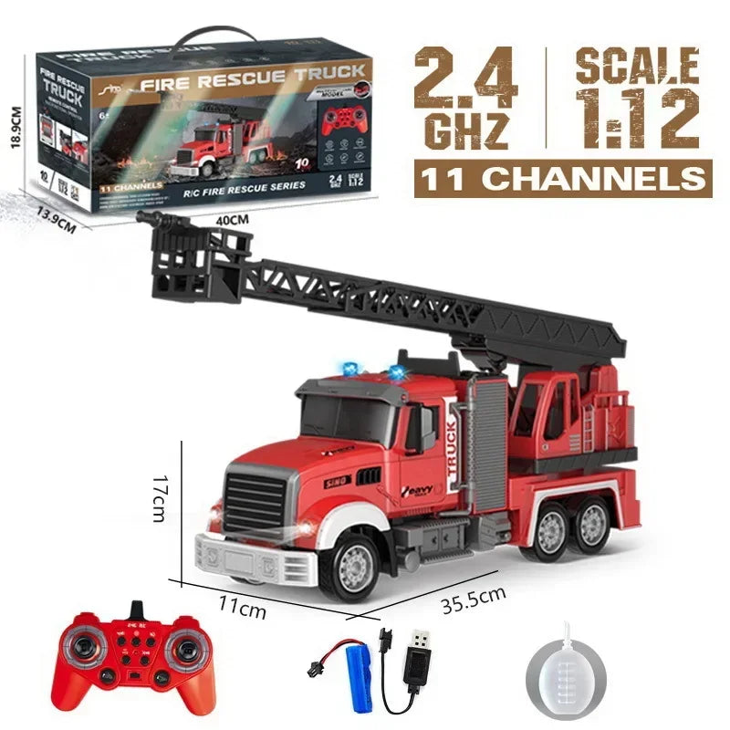 Rc Fire Engine Car &ndash; 2.4G Remote Control with Sound and Lights A