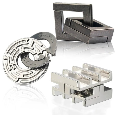 Metal Magic Baffling Puzzles &ndash; Interlocking Brain Teasers M3PCS225G012