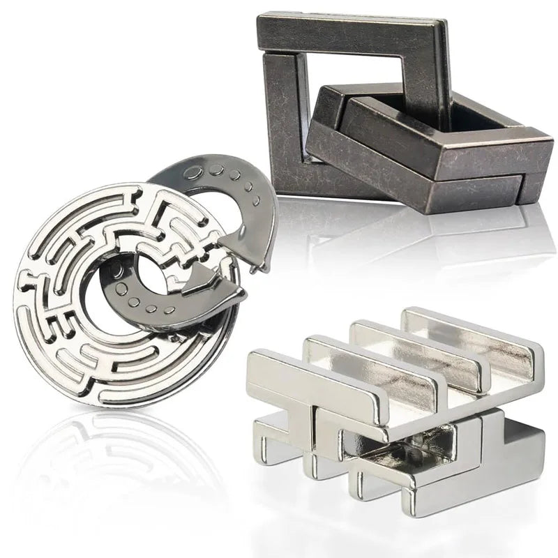 Metal Magic Baffling Puzzles &ndash; Interlocking Brain Teasers M3PCS225G012