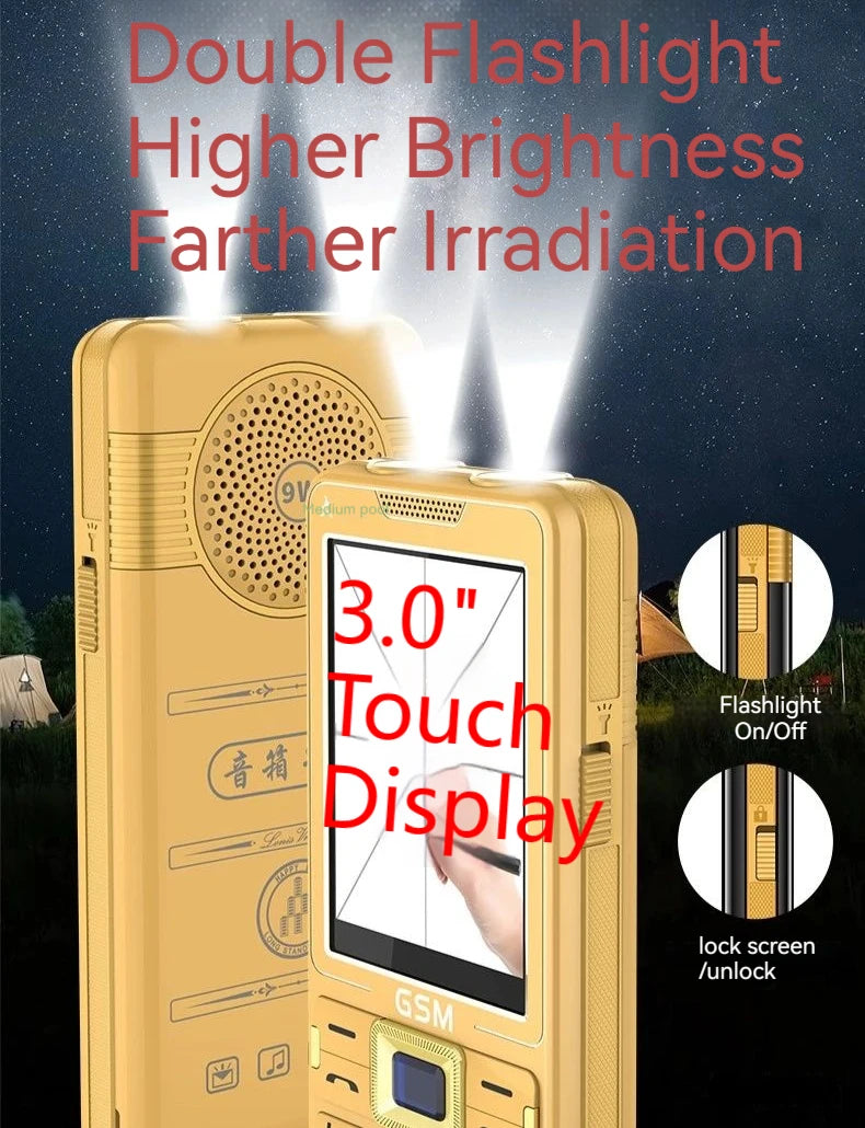 Large Push-Button Senior Phone 3.0 Display &ndash; One Key SOS