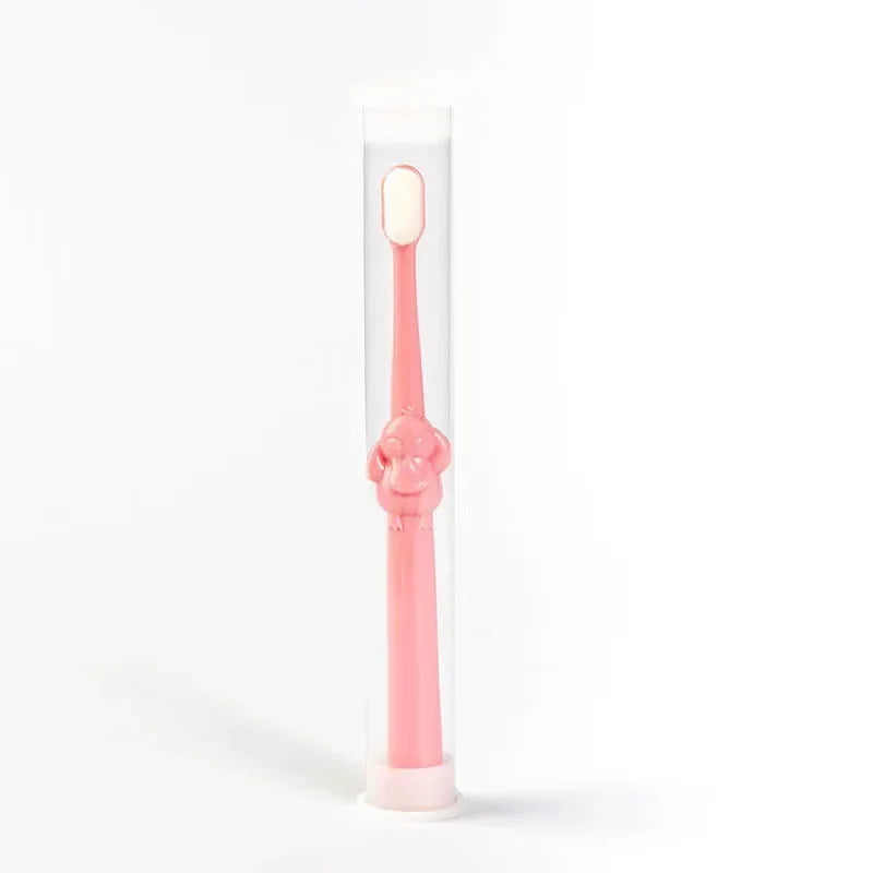 Soft Silicone Toothbrush for Babies and Kids (0-10 Years) 4-10 years old pink