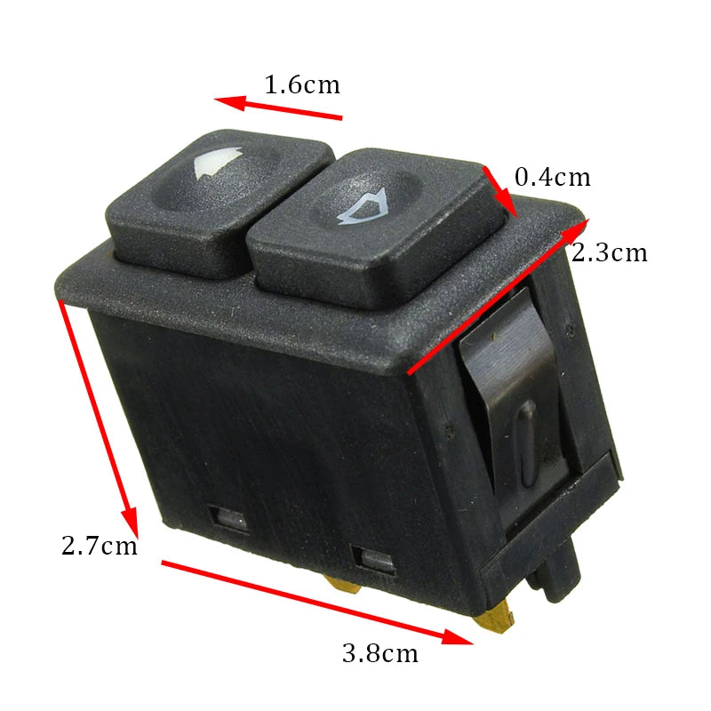 Interruptor de Janela Frontal Esquerdo 5-Pinos Para BMW E23 E24 E28 E30 Substituição Carcaça Plástica Durável