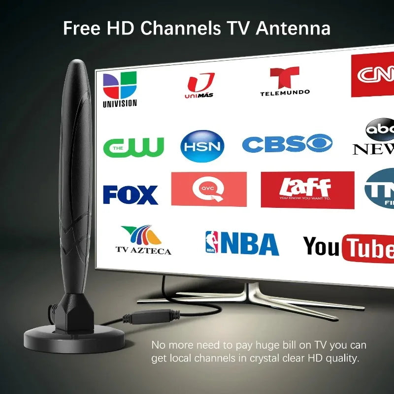 Indoor Digital TV Antenna 4K Amplifier &ndash; 350 Miles Range