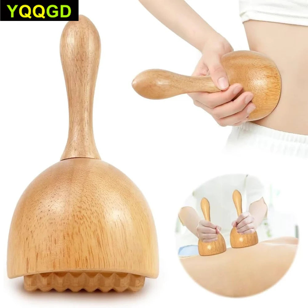 Wooden Therapy Cup with Roller &ndash; Natural Body Shaping Massage Tool