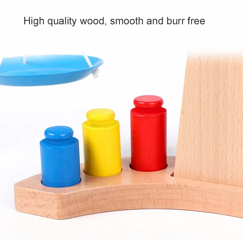 Montessori Math Balance Scale Toy &ndash; Wooden Learning Tool