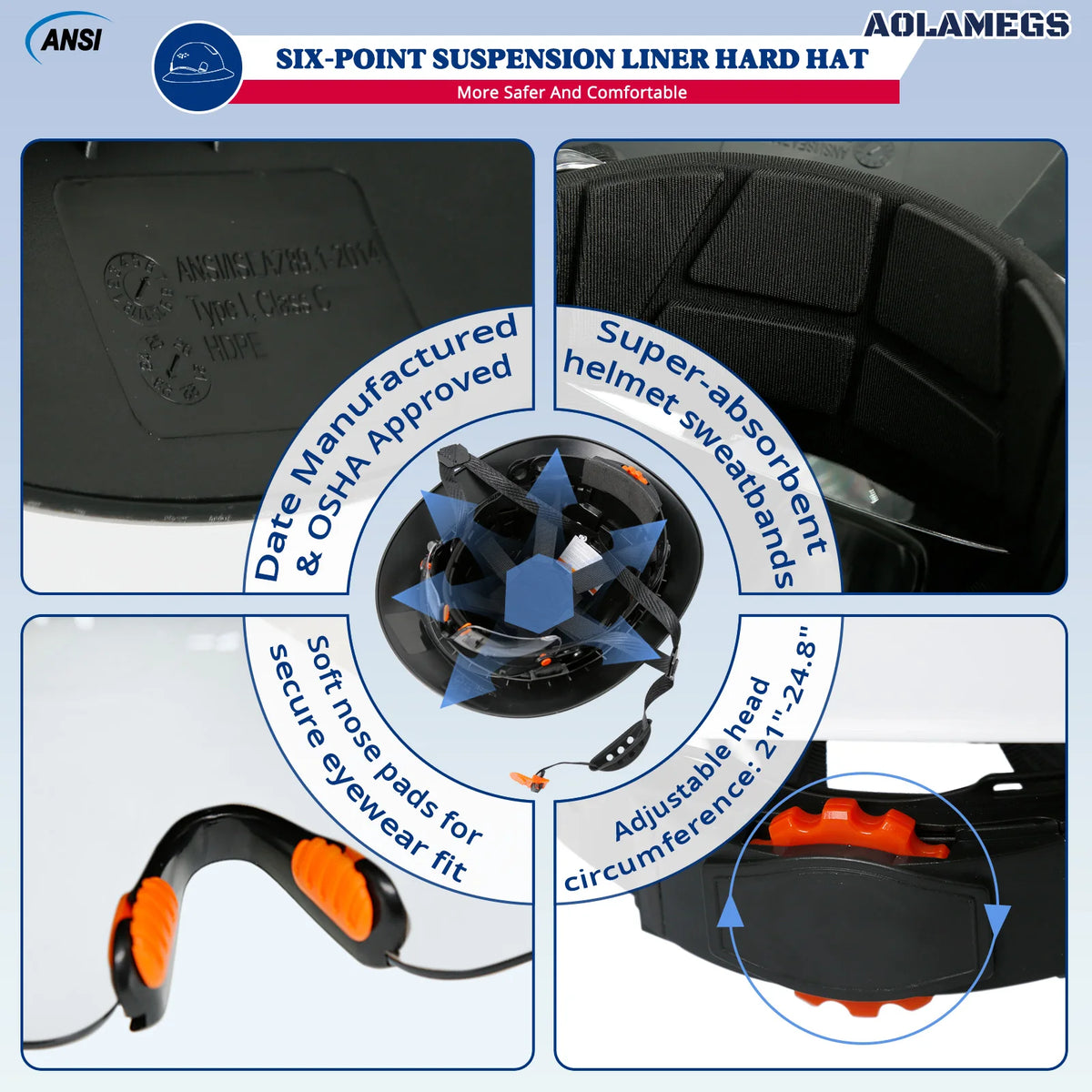 CE Full Brim Safety Helmet With Goggles &ndash; Built In Earmuffs