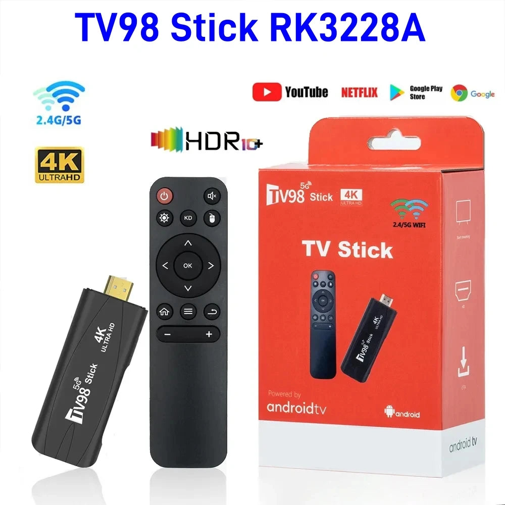 TV98 TV Stick &ndash; Android 12.1 4K Dual WiFi Media Player