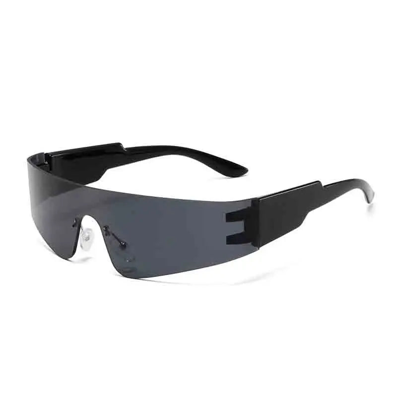 Punk Frameless Y2K Sunglasses for Ultimate Sun Protection Black Gray / As pictures
