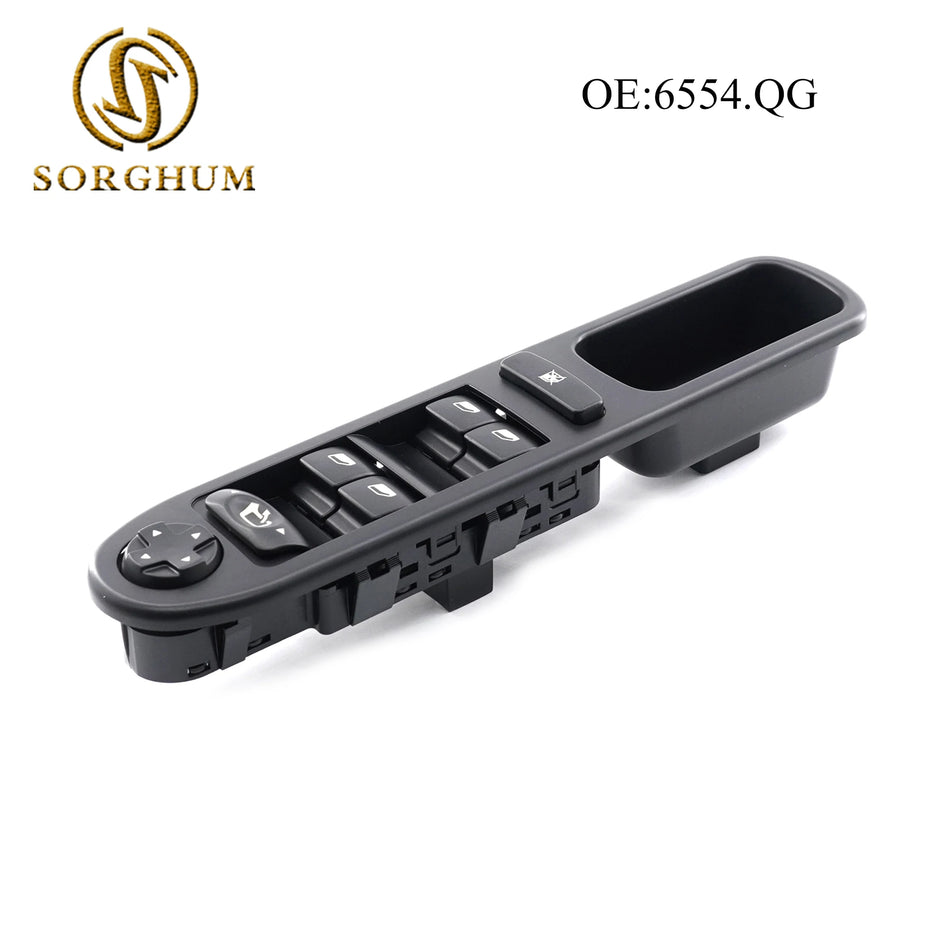 Elektrische Raam Hoofd Controle Schakelaar Voor Peugeot 207 6554EH 96642444XT Vervanging Bestuurderszijde