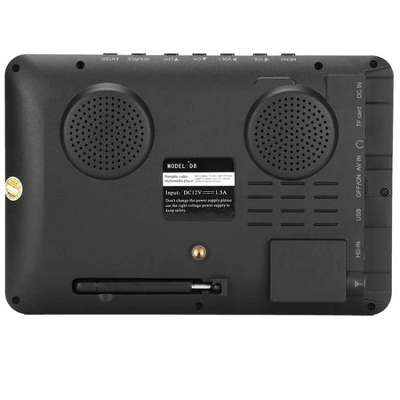 LEADSTAR 8" Portable TV with DVB-T2 ISDB-T ATSC Tuner &amp; 12V Input