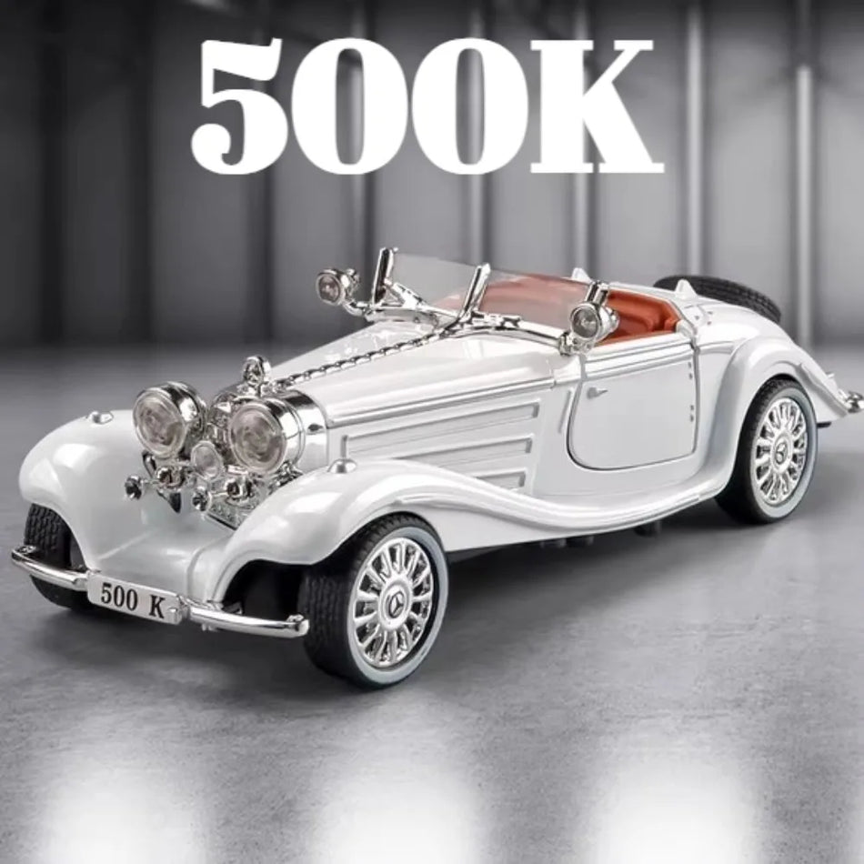 Model de mașină clasică diecast la scară 1:32 GLS580 cu uși deschise, sunet și lumină