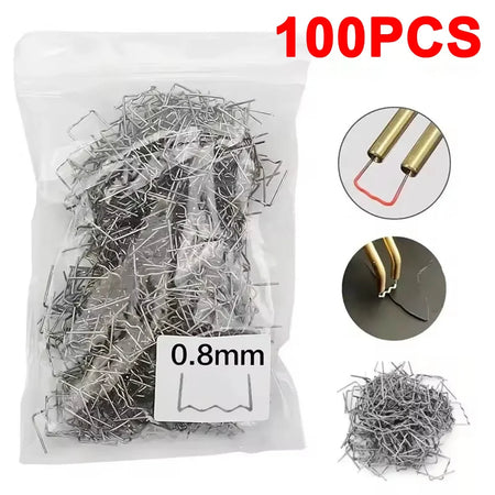 Car Bumper Repair Kit - Plastic Welding Hot Stapler for Auto Sheet Metal 0.8MM 100Pcs A