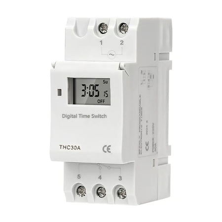 Din Rail Programmable Digital Timer Switch &ndash; Weekly Scheduling Control