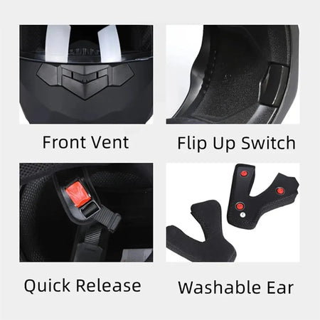 Personalised Dual Lens Flip Up Helmet &ndash; Enhanced Visibility