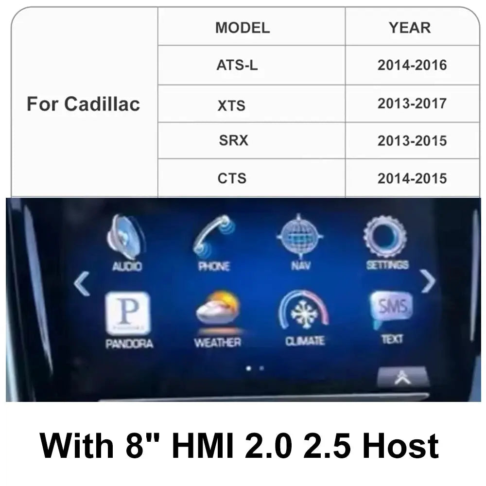 Wireless CarPlay Android Auto for Cadillac XTS ATS CTS SRX 8" HMI 2.0 2.5 2013-2019 With Bluetooth AirPlay Multimedia Navigation by InterCyprus Trading Ltd