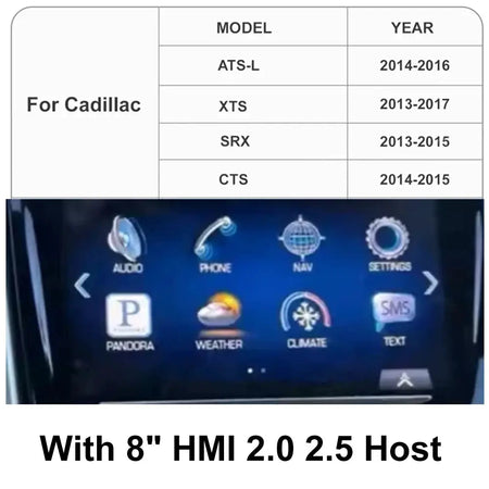 Wireless CarPlay Android Auto for Cadillac XTS ATS CTS SRX 8" HMI 2.0 2.5 2013-2019 With Bluetooth AirPlay Multimedia Navigation by InterCyprus Trading Ltd