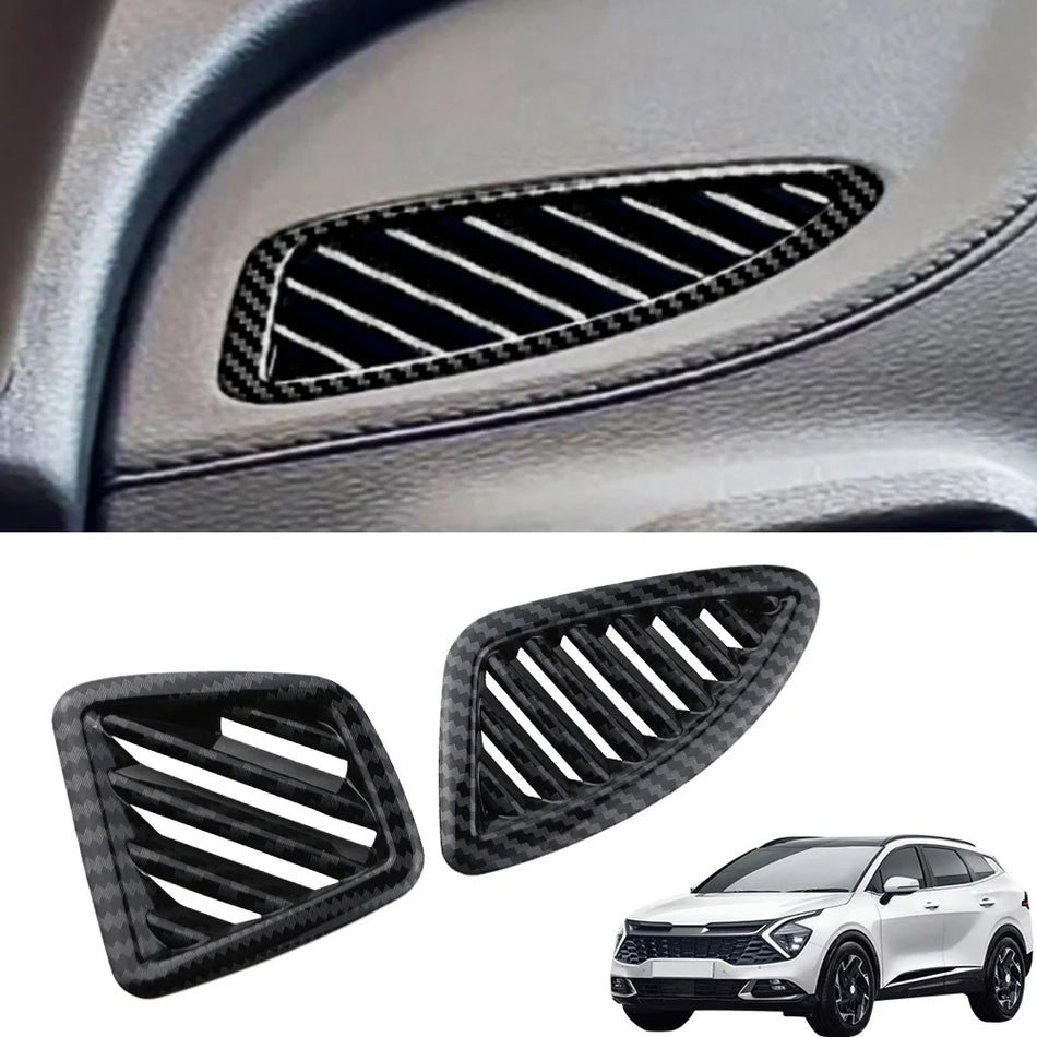 Capa de Acabamento da Ventilação do Painel para Kia Sportage NQ5 2022-2024, Acabamento em Fibra de Carbono, LHD
